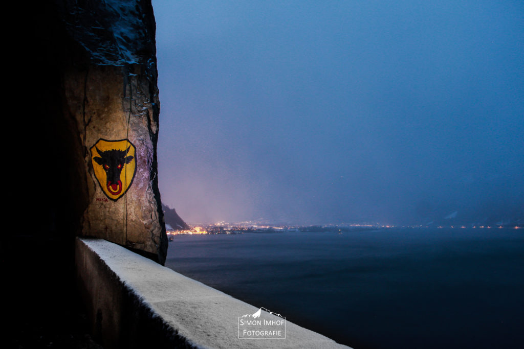 Uri beim Eindunkeln, Reusstal, Altdorf, urnersee, winter